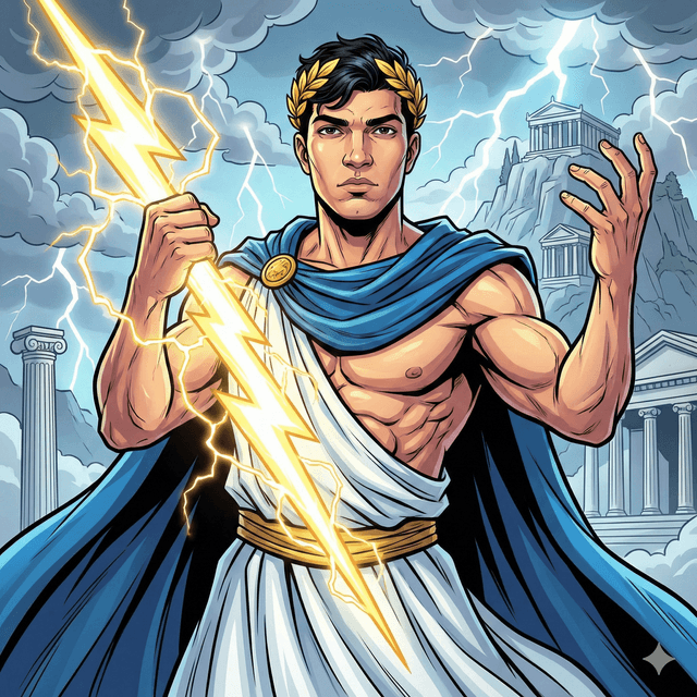 Andrey como Zeus